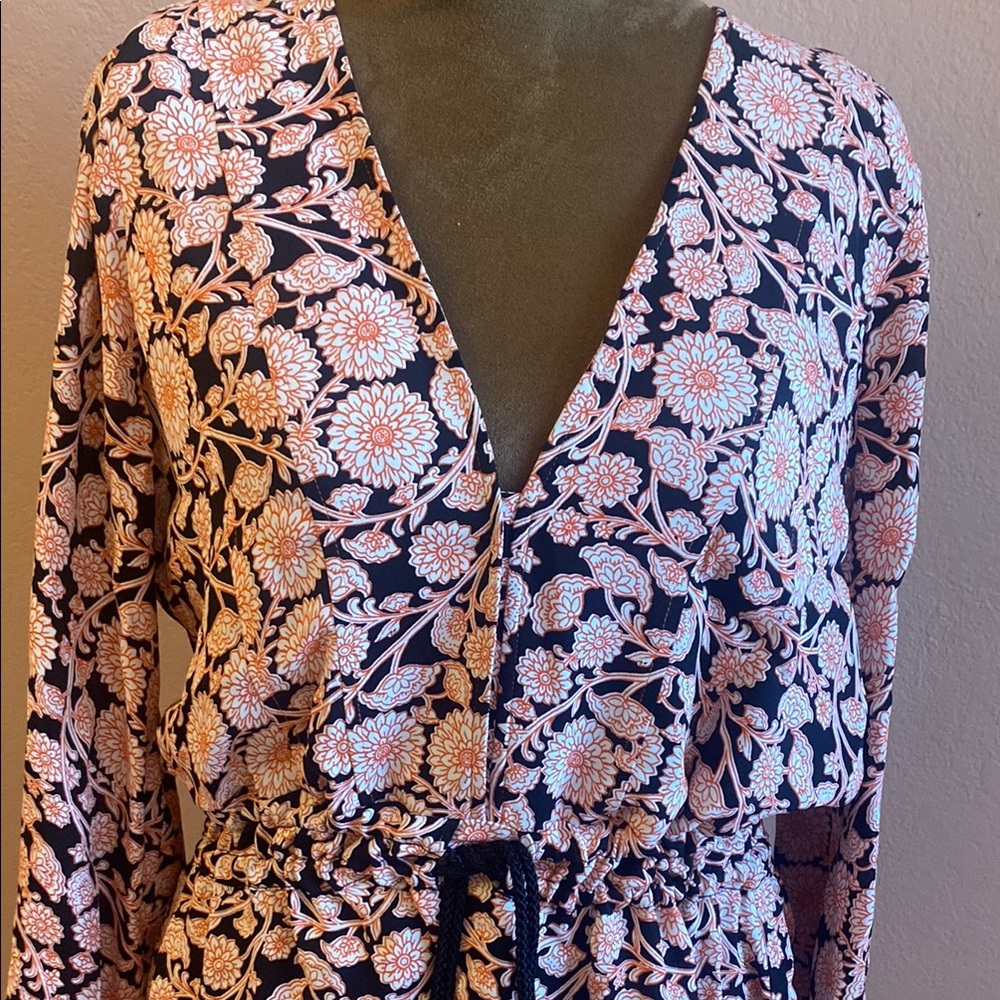 REISS Floral Print Flippy Dress. - Picture 2 of 8